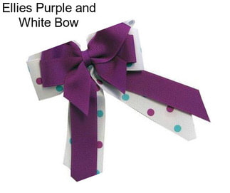 Ellies Purple and White Bow