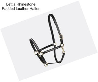 Lettia Rhinestone Padded Leather Halter