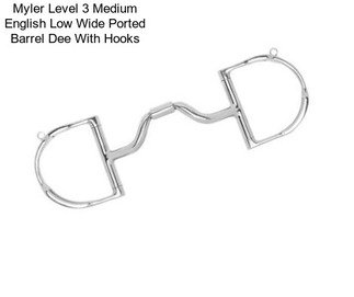 Myler Level 3 Medium English Low Wide Ported Barrel Dee With Hooks