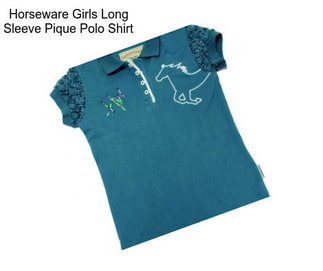 Horseware Girls Long Sleeve Pique Polo Shirt