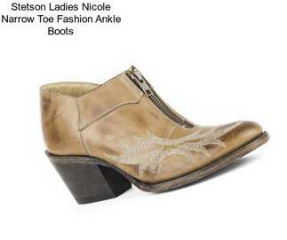 Stetson Ladies Nicole Narrow Toe Fashion Ankle Boots