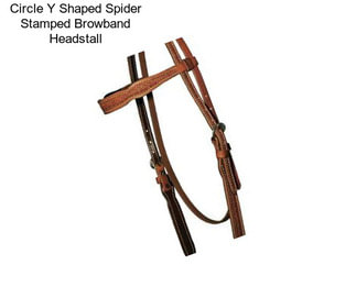 Circle Y Shaped Spider Stamped Browband Headstall