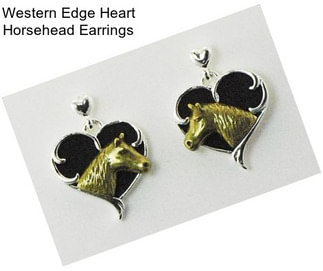 Western Edge Heart Horsehead Earrings