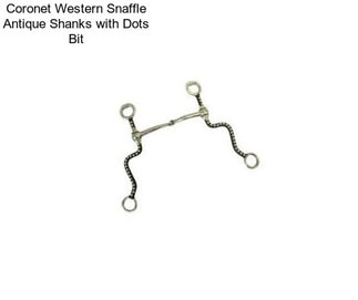 Coronet Western Snaffle Antique Shanks with Dots Bit
