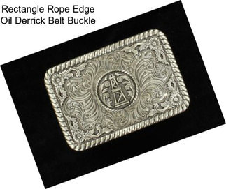 Rectangle Rope Edge Oil Derrick Belt Buckle