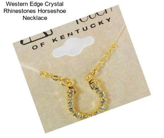 Western Edge Crystal Rhinestones Horseshoe Necklace
