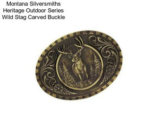 Montana Silversmiths Heritage Outdoor Series Wild Stag Carved Buckle