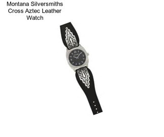 Montana Silversmiths Cross Aztec Leather Watch