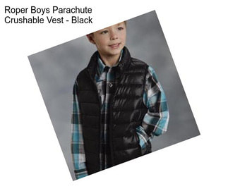 Roper Boys Parachute Crushable Vest - Black