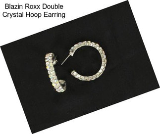 Blazin Roxx Double Crystal Hoop Earring