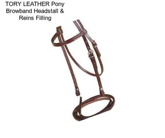 TORY LEATHER Pony Browband Headstall & Reins Filling