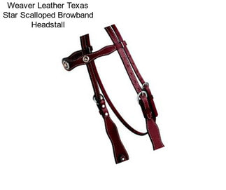 Weaver Leather Texas Star Scalloped Browband Headstall