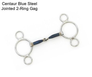 Centaur Blue Steel Jointed 2-Ring Gag