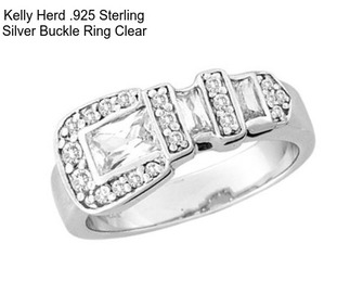 Kelly Herd .925 Sterling Silver Buckle Ring Clear