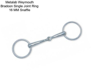 Metalab Weymouth Bradoon Single Joint Ring 16 MM Snaffle