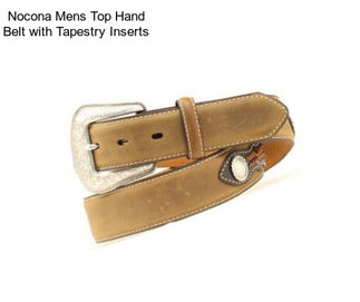 Nocona Mens Top Hand Belt with Tapestry Inserts