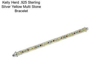 Kelly Herd .925 Sterling Silver Yellow Multi Stone Bracelet