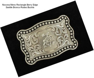 Nocona Mens Rectangle Berry Edge Saddle Bronco Rodeo Buckle