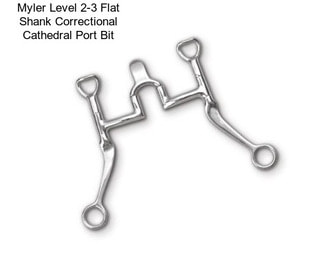 Myler Level 2-3 Flat Shank Correctional Cathedral Port Bit