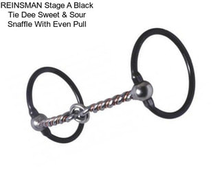 REINSMAN Stage A Black Tie Dee Sweet & Sour Snaffle With Even Pull