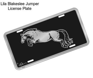 Lila Blakeslee Jumper License Plate