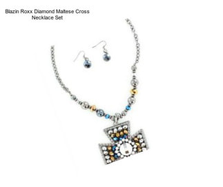 Blazin Roxx Diamond Maltese Cross Necklace Set