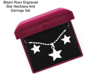 Blazin Roxx Engraved Star Necklace And Earrings Set