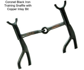 Coronet Black Iron Training Snaffle with Copper Inlay Bit