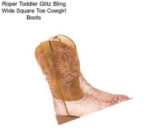 Roper Toddler Glitz Bling Wide Square Toe Cowgirl Boots