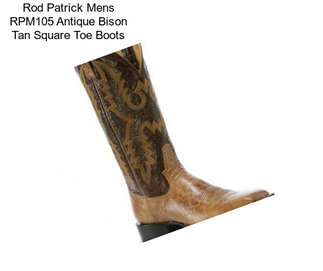 Rod Patrick Mens RPM105 Antique Bison Tan Square Toe Boots