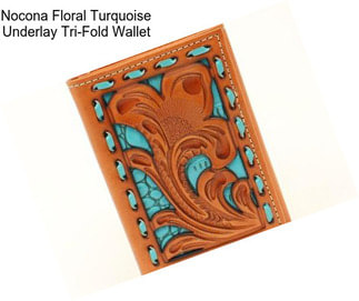 Nocona Floral Turquoise Underlay Tri-Fold Wallet