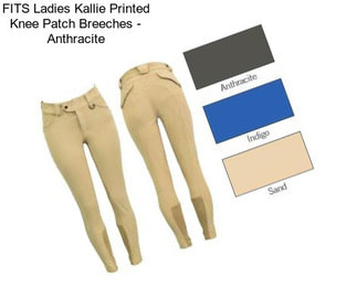 FITS Ladies Kallie Printed Knee Patch Breeches - Anthracite