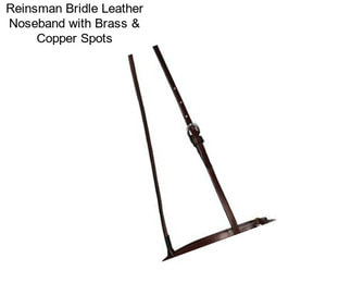 Reinsman Bridle Leather Noseband with Brass & Copper Spots