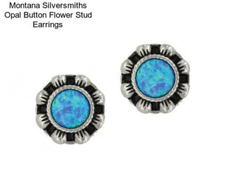 Montana Silversmiths Opal Button Flower Stud Earrings