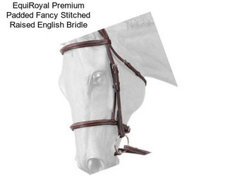 EquiRoyal Premium Padded Fancy Stitched Raised English Bridle