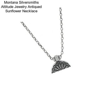Montana Silversmiths Attitude Jewelry Antiqued Sunflower Necklace