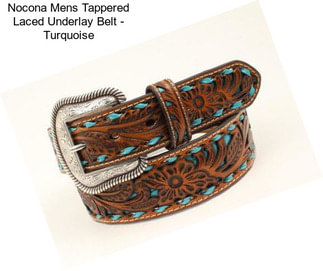 Nocona Mens Tappered Laced Underlay Belt - Turquoise