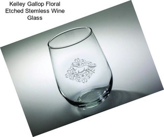 Kelley Gallop Floral Etched Stemless Wine Glass