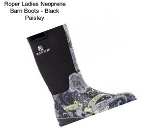 Roper Ladies Neoprene Barn Boots - Black Paisley
