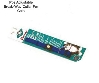 Pps Adjustable Break-Way Collar For Cats