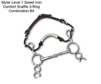 Myler Level 1 Sweet Iron Comfort Snaffle 3-Ring Combination Bit