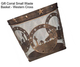 Gift Corral Small Waste Basket - Western Cross