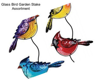 Glass Bird Garden Stake Assortment