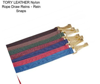 TORY LEATHER Nylon Rope Draw Reins - Rein Snaps