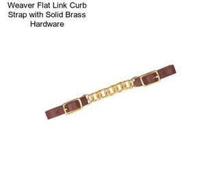 Weaver Flat Link Curb Strap with Solid Brass Hardware