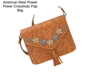 American West Flower Power Crossbody Flap Bag