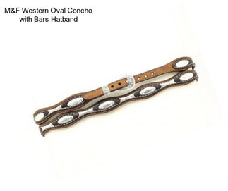 M&F Western Oval Concho with Bars Hatband