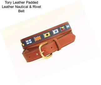 Tory Leather Padded Leather Nautical & Rivet Belt