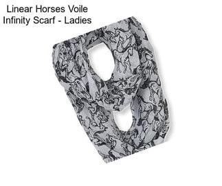 Linear Horses Voile Infinity Scarf - Ladies