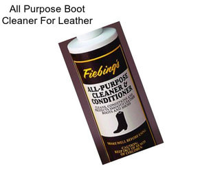 All Purpose Boot Cleaner For Leather